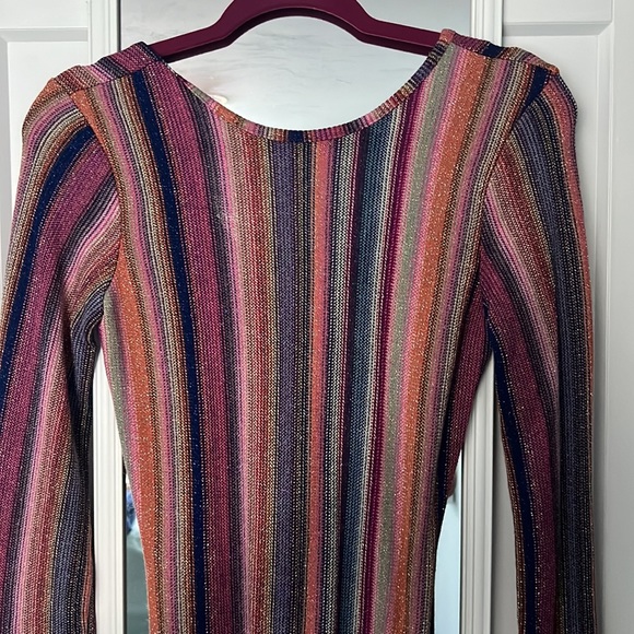 NWT Something Navy Striped Reversible Maxi Dress - Picture 3 of 4